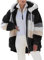 ABINGOO Cappotto Donna Caldo Giacca Invernale Cerniera Cappotto con Cappuccio Spesso Parka Casuale Sciolto Giacche Cappotti di Peluche Outerwear(Nero,XXL)