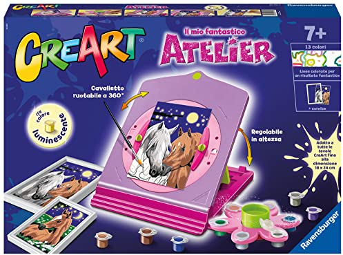 Ravensburger CREART Atelier Cavalli - Peindre avec Les numéros - Set Complet - Compatible avec la Ligne Creart