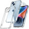 ivoler 4 in 1 Klar Hülle für iPhone 14 6.1 Zoll, 1 Handyhülle mit 3 Stück Panzer Schutz Glas, Transparent Stoßfest [Kameraschutz] Schutzhülle Dünne Weiche TPU Silikon Durchsichtige Kratzfest Case