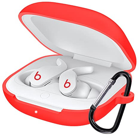 FTRONGRT Cover per Auricolare Bluetooth in Silicone per Beats Fit Pro Cover, Antiurto, Custodia da Trasporto Compatibile Beats Fit Pro Auricolare Bluetooth.Rosso