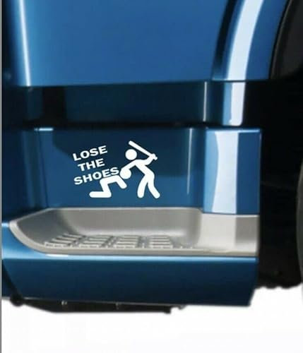 myrockshirt lose The Shoes Schuhe aus ausziehen Männchen 15 cm Aufkleber Sticker FREIE Farbwahl Autoaufkleber