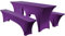 Elastisch Biertischhussen Bierbank-Auflage & Tischdecke Für 50 cm or 70 cm Table Width 3 TLG-Set Breite Bierzeltgarnitur Stretch Hussen Für Festzeltgarnituren Bierbank Hussen (70 cm,Purple -1)