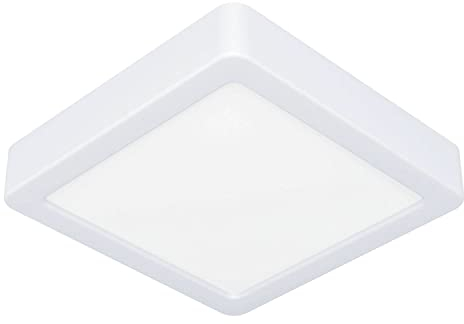 Eglo 900589 Aufbauleuchte FUEVA 5 Kunststoff weiss LED 11W 3000K L:16cm B:16cm H:2.8cm dimmbar