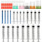 Spritzen Set mit stumpfen Nadeln, 1ml, 3ml, 5ml,10ml, 20ml mit 14g, 15g,16g, 18g, 20g stumpfen Nadeln und Spritzen-Kappe für DIY Craft Nachfüllkleber, industrielle Anwendungen (20 Stück)