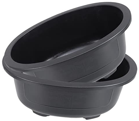 Cabilock 2 Piezas Maceta para Jardinera Redonda Grande Jardinera Suculenta con Orificio De Drenaje Jardinera De Redondo De Bonsai De 15 Pulgadas Equipos El Plastico Oficina Cuadrado Flores