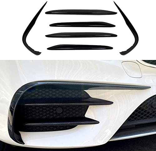 SPORTARC Für Mercedes Benz E-Klasse W213 Auto Frontstoßstange Lippe Splitter Nebelscheinwerfer Trim CARBON LOOK SET