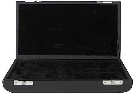 OFFILICIOUS Schwarzer Behälter für Oboen, Saxophon, Behälter, Oboe, Oboe, Tragetasche, Zubehör, schwarze Organizer-Behälter, Oboe-Box, Oboe-Koffer, Tragetasche, Zubehör, schwarze Organizer-Mülleimer