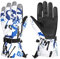 Durio Skihandschuhe für Herren und Damen Wasserdicht rutschfest Winter, Sport Winterhandschuhe zum Skifahren Snowboarden Fahrrad Laufen Klettern Wandern für Eltern-Kind-Outdoor Blau L