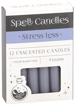 12 Lila Zauberkerzen für Stressabbau und Kräutermagie - Etwas anderes Ritualkerzen mit Paraffinwachs