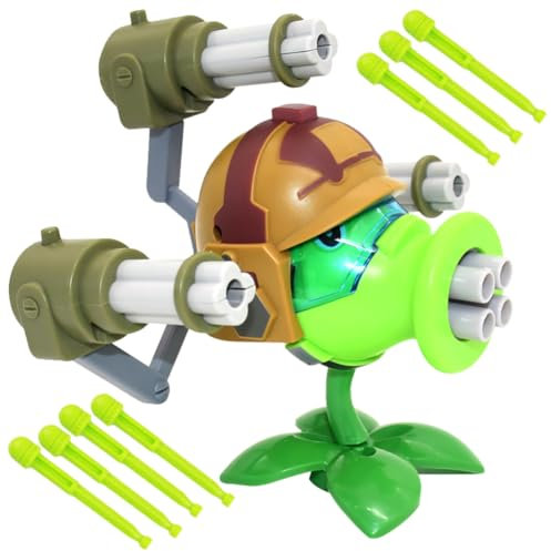 FISAPBXC Plants vs Zombies Toys, Plants Pea Shooter, Gatling Pea Shooter, Zombie Games Figure Toy, Contains 7 Shells to be Fired, Pea Shooter, Children's Toys Gifts