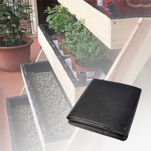 JEDAL Teichfolie Gartenteich Teichplane 1x4.5m 4x9.5m 5x6.5m 9x11.5m 13x13m Dichtungsfolie 0.12mm Teichmembran Für Schutz Fischteiche Springbrunnen(Size:1x4.5m/3x14.5ft)