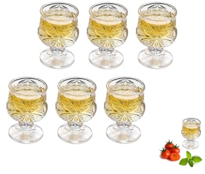 RYHMHA Butterfly Shot Glasses, 50ml/1.75 oz, Set of 6 - Perfect for Brandy, Cocktail, Whisky, Tequila and Sherry
