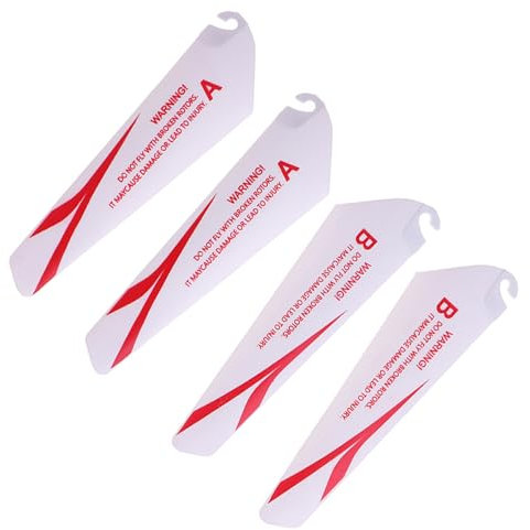 tieedhfu 4 stück Langlebig Für RC Drone Blade Ersatzteile Fernbedienung Hubschrauber Propeller Klinge ABS Zubehör, Rot