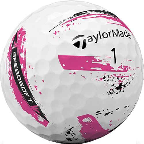 TaylorMade SpeedSoft Ink Golfbälle für Herren, Pink