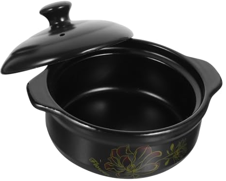 MOLUCKFU cazuela de gas sartenes antiadherentes sartén antiadherente olla de barro para cocinar sopera de cerámica arcilla olla resistente a altas temperaturas olla de cocina bibimbap pasta