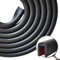 Perfil goma, goma protectora bordes, perfil U goma para bordes de 5mm a 6.4mm, EPDM, adhesivo interno, resistente a la intemperie y perfecto para proteger bordes de aluminio, madera y metal. 5 metros