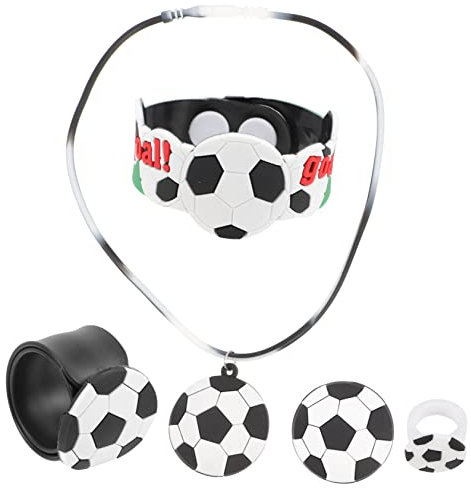 Hohopeti 1satz Fußball--handschmuckset Teiliges Mit Armband Halskette Brosche Und Für Mädchen Für Sportpartys Und Fußballfeiern