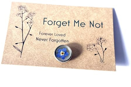 Forget Me Not Memorial Pin, Flower Design, Funeral Favour, Bereavement Gift, Rememberance Brooch (5 x Memorial Pins)