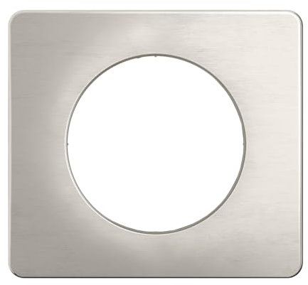 LEGRAND | Plaque 1 Poste Alu Satiné, Céliane, Finition Métal Chic Et Moderne, Système De Rattrapage Des Défauts Du Mur, Montage Horizontal Et Vertical