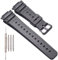 Harz Armband Kompatibel mit Casio DW-5900 DW-9052 DW-5600 GW-6900 DW-6900 G-6900 Herren Ersatz Uhrenarmband Sport Wasserdichtes Armband (Black Black buckle)