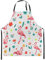 Homewish Flamingo Schürze,Tropische Flamingo Kochschürze,Romantische Rosa Tier Küchenschürze für Kellnerin Kellner,Garten Blume Kochschürze für Keramik,Frühling Thema Lätzchen Schürze für Chef