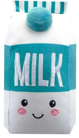 VFM - Milk Soft Toy Food Themed Cute Plush Cuddly Soft Fluffy Stuffed Toy Plush Toy Cute Stuffed Plushie, Gifts for Birthday, Valentine's Day Christmas - 16cm Multi-Coloured