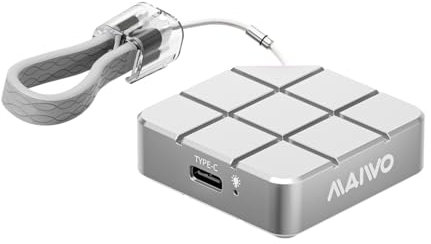 MAIWO 256GB Portable External Solid State Drive Build-in M.2 2230 PCIe NVMe SSD, USB C 3.2 Up to 1050MB/s, Mini Cute PSSD for iPhone 15 16 17 Pro Max MacBook Pro Air, Aluminum (Silver)