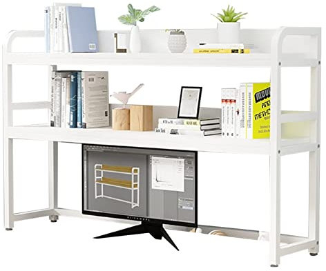 Bookshelf Desktop Bookshelf Desktop Desktop Bookcase for Computer Desk, Adjustable Desk Bookshelf Organizer Rack, Multi-Function Open Storage Display Rack Shelf for Office Supplies Organizer, Home D