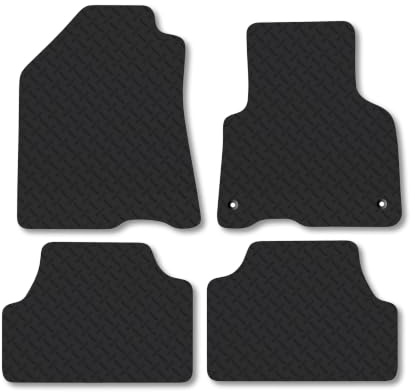 Kia Soul (2019-2024) [Electric] 5mm Rubber Car Mats | Heavy Duty Rubber Tailored Fit Floor Mats Full Coverage Durable Waterproof Accessories Easy Clean Anti Slip Made in the UK