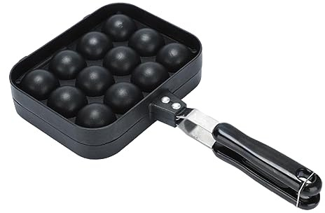 IMIKEYA 12-Hole Aluminium Alloy Household Egg Baking Tray Pancake Pan Lightweight Safe Nonstick Cooking Mold for Home Use