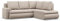 Mebligo - Ecksofa mit Schlaffunktion und 2 Bettkasten Beige 230x89x200 (BxHxT) FORESTA - Rechts Eckcouch, Sofas & Couches, Couch L Form, Cauchsofa, Sofa Wohnzimmer, Ecke Sofa