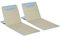 Outsunny Set 2 Sdraio da Spiaggia con Schienale Regolabile su 5 Livelli, Poggiatesta e Borsa da Viaggio, Lettini Spiaggia Pieghevoli in Acciaio e PE, 124x53x35-45 cm, Beige e Azzurro