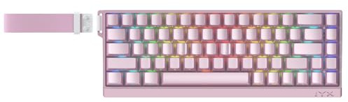 IROK MU68 Clavier de jeu magnétique à déclenchement ultra rapide, zone morte, RVB remplaçable à chaud, RT 0,01 mm 8K, faible latence pour gamer Windows/Mac, rose