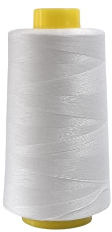 Fiozroor 3000 Yards Polyester White Sewing Thread | For Overlocker,Embroidery,polyester thread for all purpose sewing project,white thread for sewing machine,DIY sewing crafts