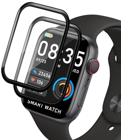 2 Pièces Verre Trempé pour Apple Watch Series 4/5/6/se (40mm), HD Haute Sensibilité Film Protection écran pour Watch 40mm, Ultra Résistant Dureté 9H vitre protection, 3D Sans Bulles Protection D'écran