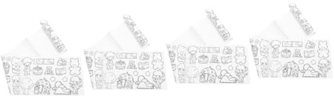 Yardwe 4 Sätze Graffiti-schriftrolle Für Malerei Malen Zeichnen Kunstdruckpapier Zum Zeichnen Und Malen Wandposter Beschichtetes Papier 2 Rollen * 4