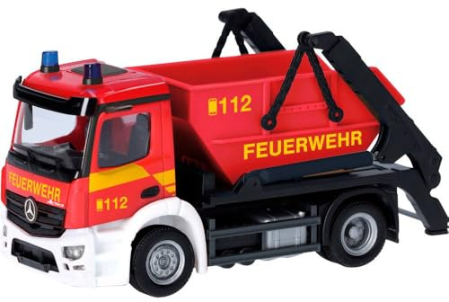 herpa 98250 H0 Einsatzfahrzeug Modell Mercedes Benz Actros S Absetzkipper AK12 Feuerwehr