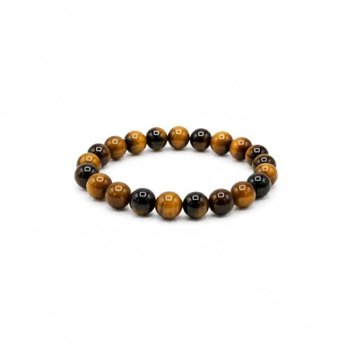PURAJA Edelsteinring aus echtem Naturstein | Elastischer Anti Stress Ring | 3mm Perlenring aus hochwertigen Mineralien