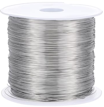 26 Gauge 304 Edelstahldraht 100m x 0.4 mm Silberdraht Zum Basteln Biegsamer Metalldraht Edelstahl Basteldraht für Bailing Draht Modellierdraht Schmuckherstellung Draht Handwerk
