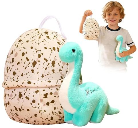 Hojalis Dinosaurier Kuscheltier, Dinosaurier Im Ei Stofftier Plüschtier, Plüsch Dinosaurier, Dino Kuscheltier Ei-Plüsch, Wende Kuscheltiers, Ostern Geschenk Für Kinder, Jungen Und Mädchen