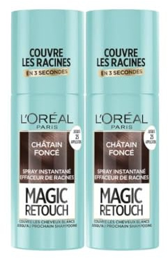 L'Oréal Paris Magic Retouch Spray Racines Cheveux Blancs Châtain 2x75ml