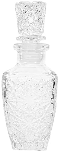 FUOYLOO Decantador de Whisky de 250 Ml Recipiente de Vidrio para Vino, Botella para Licor Diseño Decorativo para Uso en Bar y