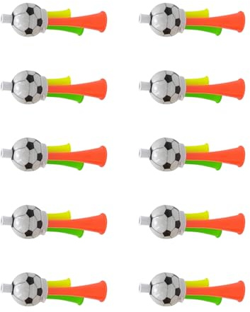 10 Stück Kunststoff Vuvuzela Hörner, zufällige Farben, Trompeten für Fußballspiel Feiern und Outdoor Festivals, Fußballspiel Zubehör