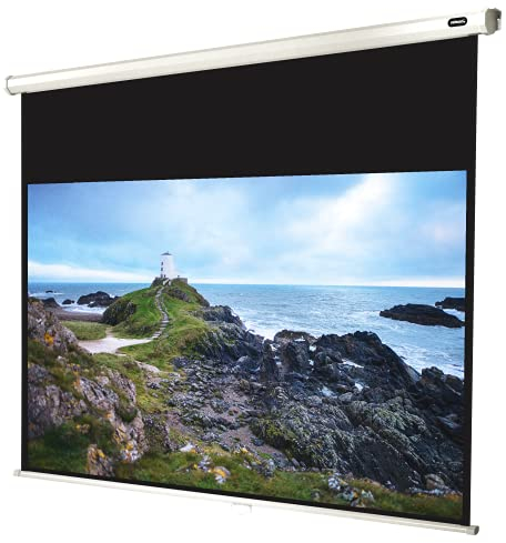 celexon Economy Écran de Projection Manuel 100 | 220x124 cm 16:9 | Écran 4K, Full-HD Extensible manuellement pour Les Projections Home Cinéma & Bureau | Montage Mural & au Plafond/à Suspendre