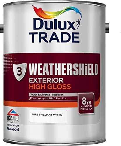 Dulux Trade Weathershield Exterior High Gloss White 5 Litres