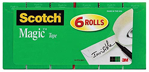 Scotch® Magic™ 810 Tape, 3/4 x 800, Pack of 6 Rolls