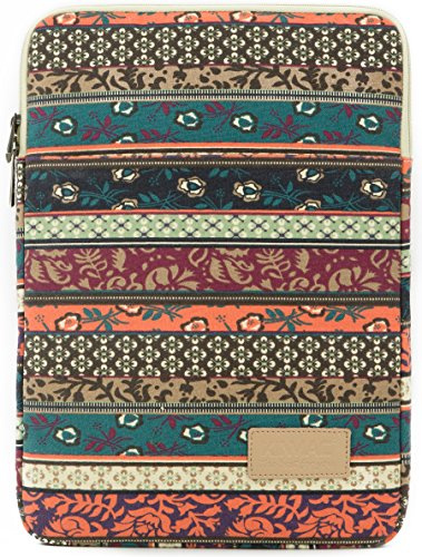Kinmac 360° Protective Vertical Laptop Sleeve Case Cover Bag with Pocket for MacBook Air 15 inch and 15 inch-15.6 inch HP Lenovo Dell ASUS Acer Laptop Computer (New Bohemian)