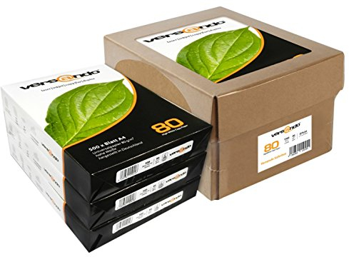 versando 1.500 Blatt Druckerpapier A4 hochweiß CIE161 Premium Kopierpapier (3x 500 Blatt HighWhite 80) strahlende Farben, klare Schrift, in SaferBox PEFC zertifiziert