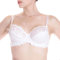 LEPEL Belseno Reggiseno in Pizzo Balconcino Coppa C Art. 251 Colori Bianco Nero e Fard - Bianco 3