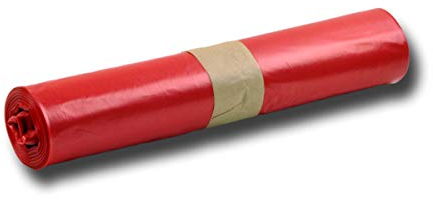 Farbige Müllsäcke Typ 60, 120l LDPE-Abfallbeutel, Rot, 25 Stück